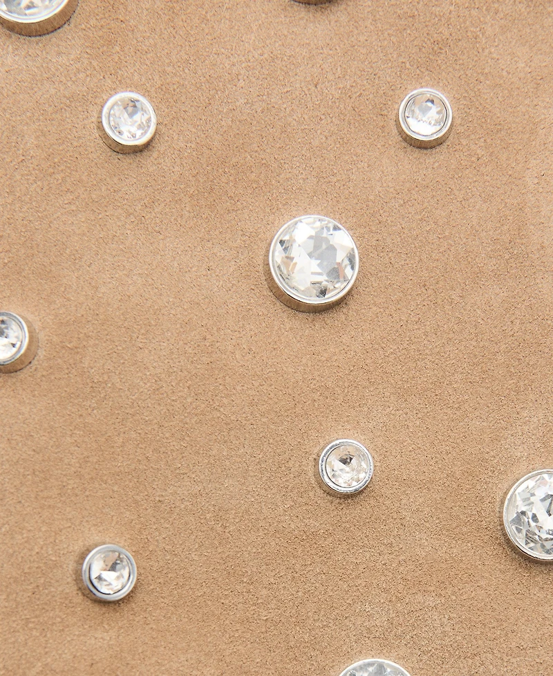 Mango Women's Suede Studded Handbag