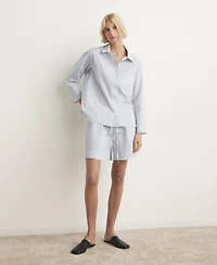 Mango Women's Cotton Striped Pajama Shorts