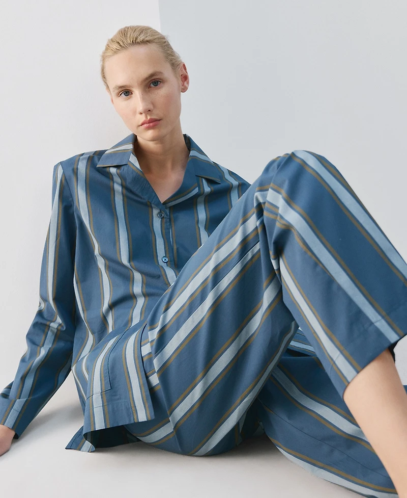 Mango Women's Striped Pajama Pants