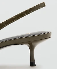 Mango Women's Croc-Leather Effect Shoes