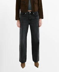 Mango Women's Straight Low-Waist Jeans
