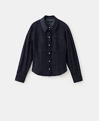 Mango Women's Seams Denim Shirt