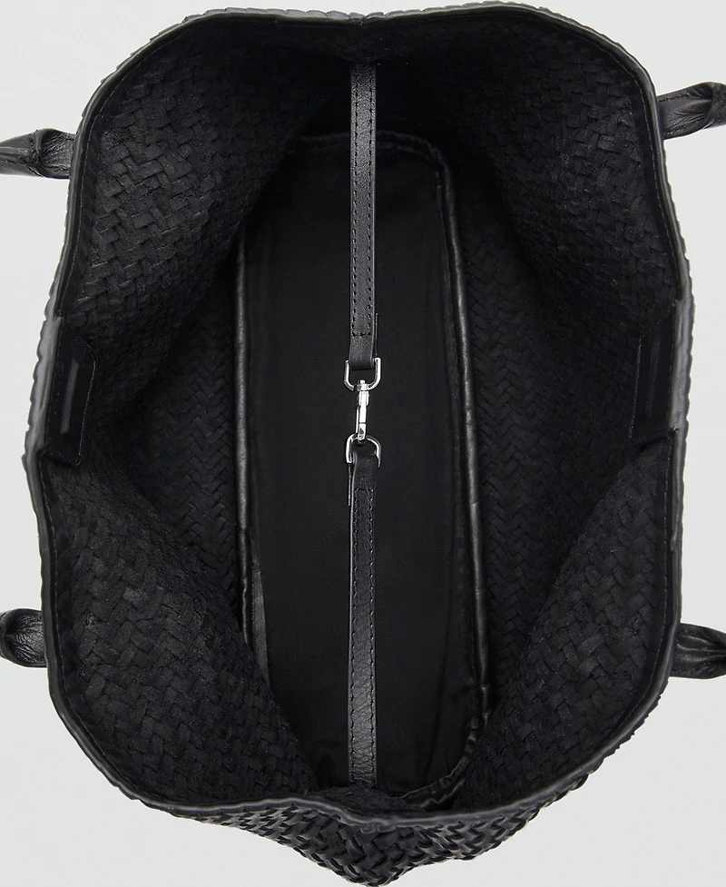 Mango Women's Braided Leather Bag