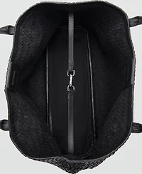 Mango Women's Braided Leather Bag