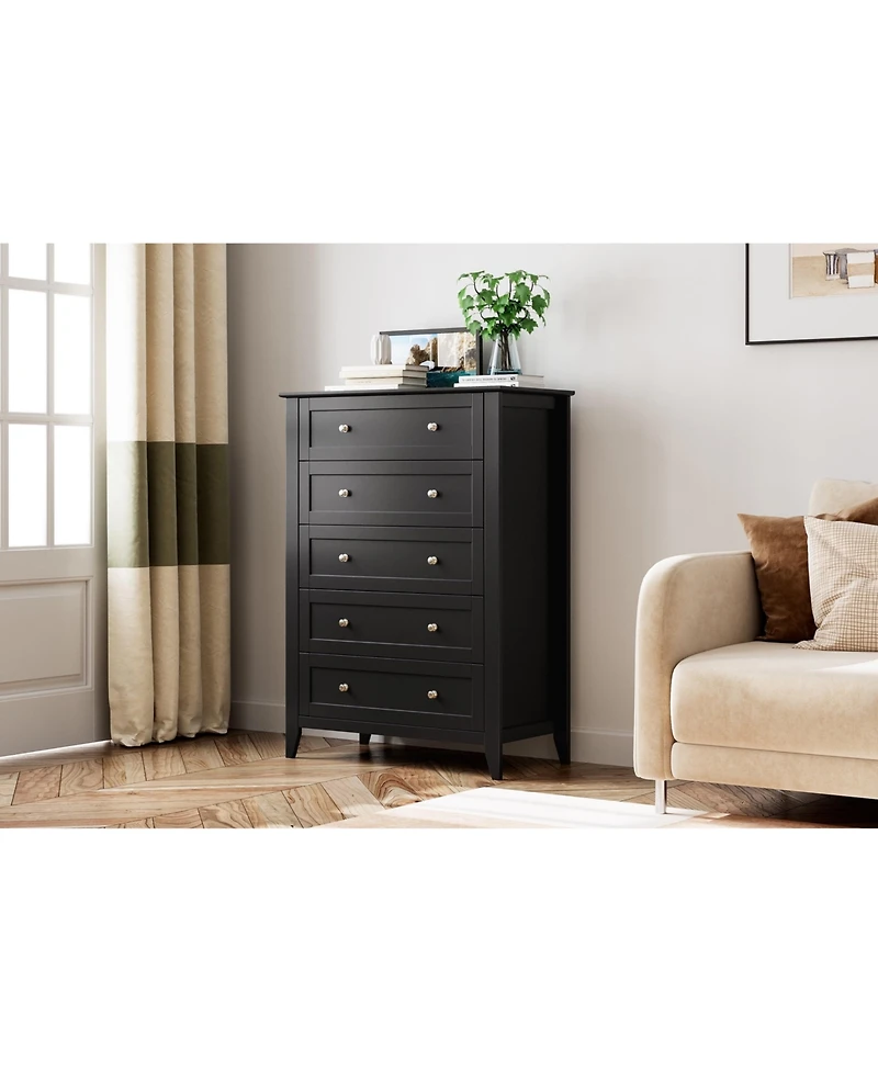 gaomon 5 Drawers Dresser for Bedroom,Storage Dressers Organizer with Handles & Deep Drawers
