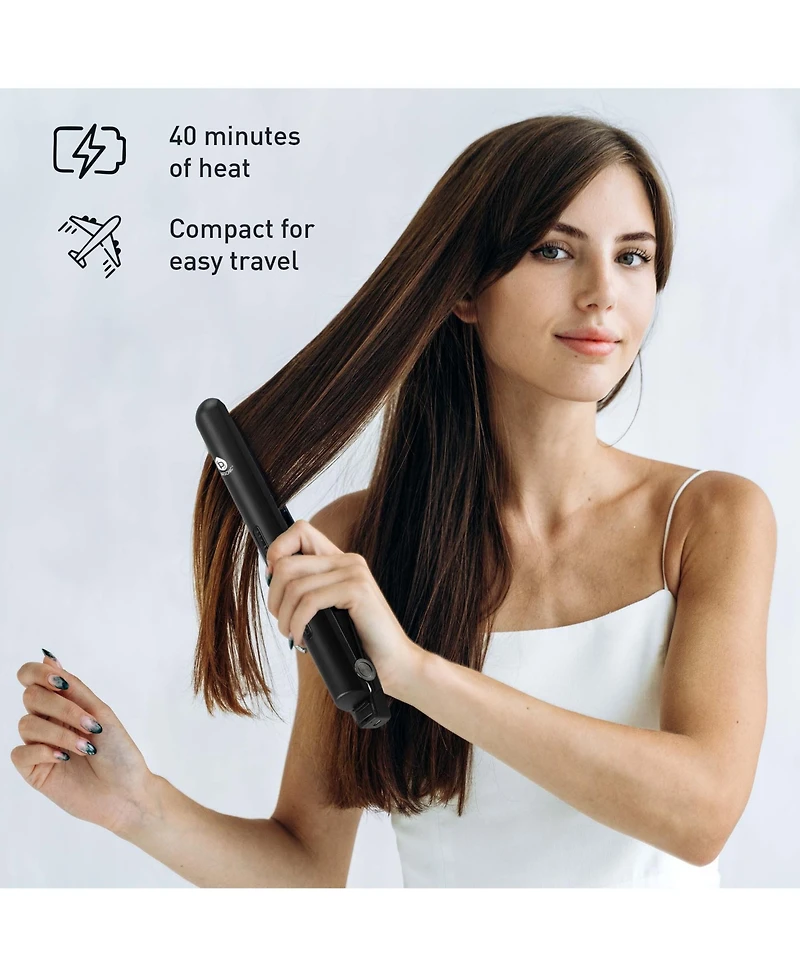 Pursonic Style-on-the-Go Bundle – Cordless Hair Straightener & One Step Volumizer Brush for Sleek, Voluminous Hair Anytime, Anywhere