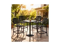 Slickblue Outdoor Bar Stools Set of 4, Counter Height Aluminum