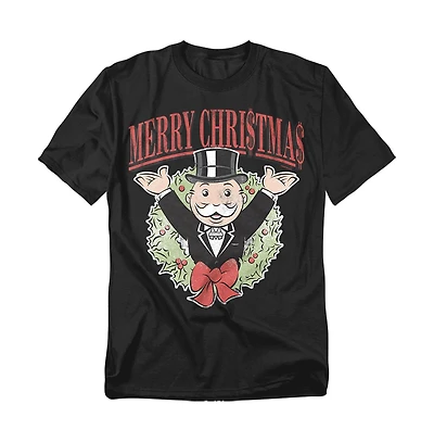 Monopoly Men's Man Merry Christmas T-Shirt