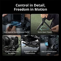 Dji Rs 5 Combo Handheld Gimbal Stabilizer + Wireless Microphone Set + Usb Wall Charger