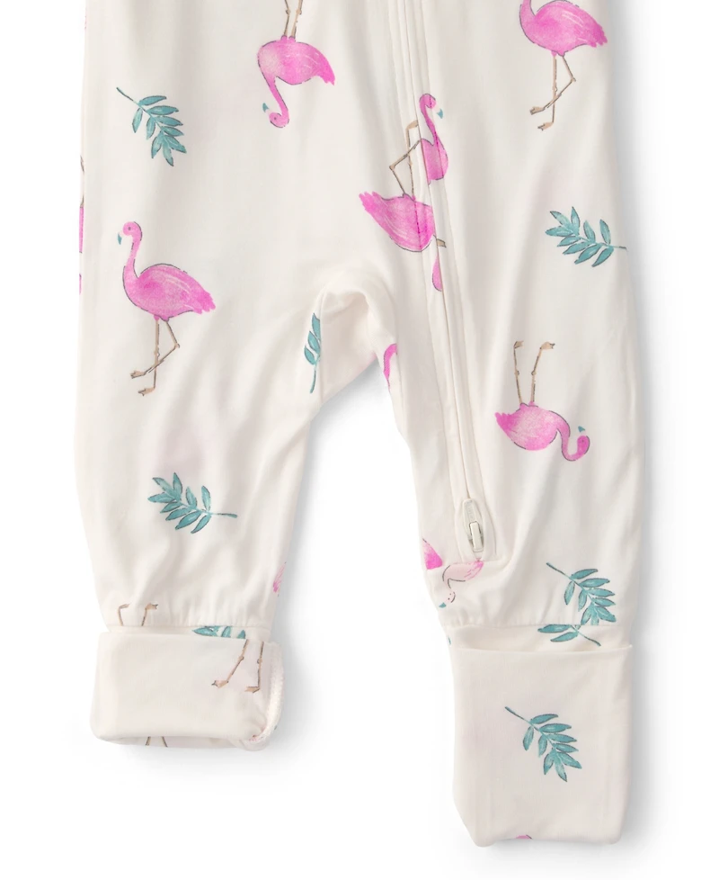 Carter's Baby Girls' PurelySoft Flamingo 2-Way Zip Snug Fit Sleep & Play Pajamas