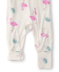 Carter's Baby Girls' PurelySoft Flamingo 2-Way Zip Snug Fit Sleep & Play Pajamas