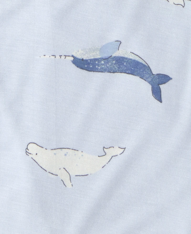 Carter's Baby Boys' PurelySoft Whale Sleeveless Romper, 2-Pack