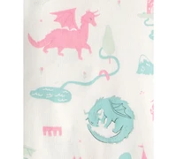 Carter's Boys' Toddler 2T-5T Short-Sleeve T-Shirt and Snug-Fit Pants, 4-Piece Pajama Set