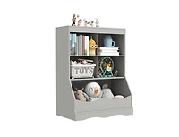 3-Tier Children's Multi-Functional Bookcase Toy Storage Bin Floor Cabinet