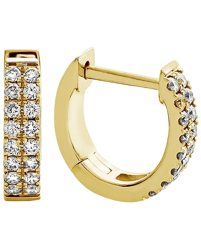 Macy's Diamond Huggie Earrings (1/3 ct. t.w.) in 14k Yellow Gold