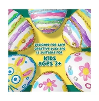 Sperric Easter Egg Painting Kit, Diy Nontoxic Paint Your Own Easter Eggs Craft Set with Paints, Brushes & Stickers for Kids Ages 3+, Diy Easter Crafts