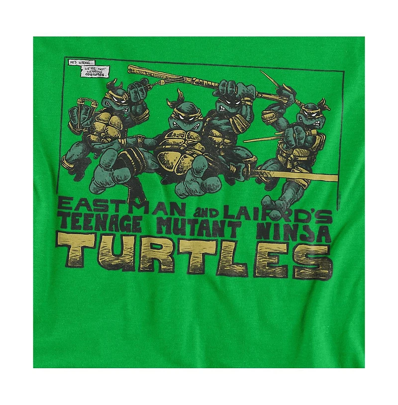 Teenage Mutant Ninja Turtles Men's Leaping Over Logo T-Shirt