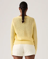 Levi's Women's Gaelle Long-Sleeve Crochet Pull-On Sweater