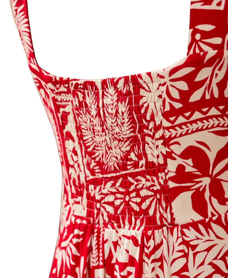 Tribal Women's Sleeveless Printed V-Neck Dress