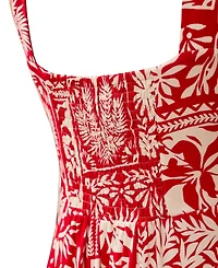 Tribal Women's Sleeveless Printed V-Neck Dress