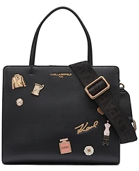 Karl Lagerfeld Paris Maybelle Top Zipper Satchel Bag