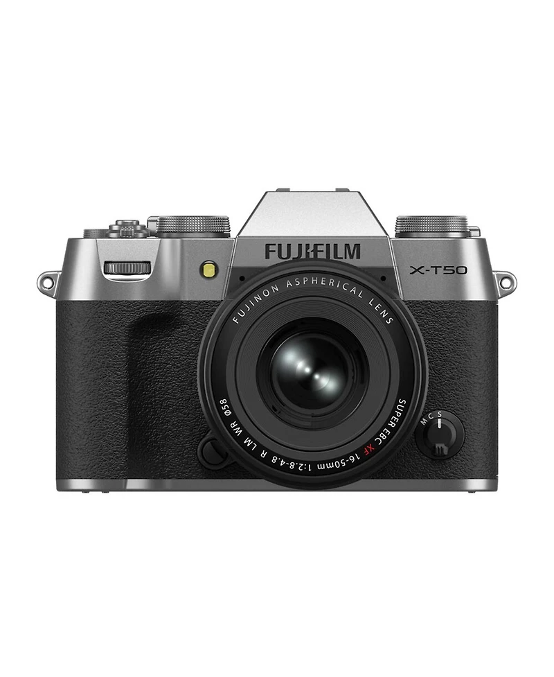 Fujifilm X-T50 Mirrorless Camera with Xf 16-50mm f/2.8-4.8 R Lm Wr Lens with Universal Lens Cap Tether, Complete Optics Care and Cleaning Kit