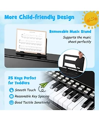 Mecale 25-Key Kids Piano Keyboard with Teaching Mode, Adjustable Speed & Volume for Easy Learning