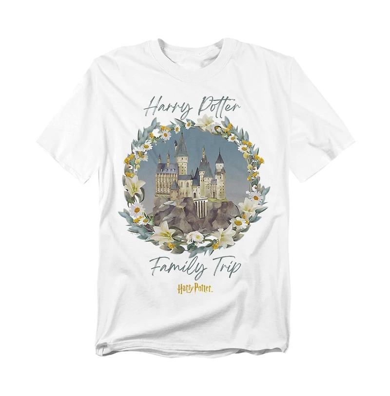 Harry Potter Men's Hogwarts Family Trip Watercolor T-Shirt