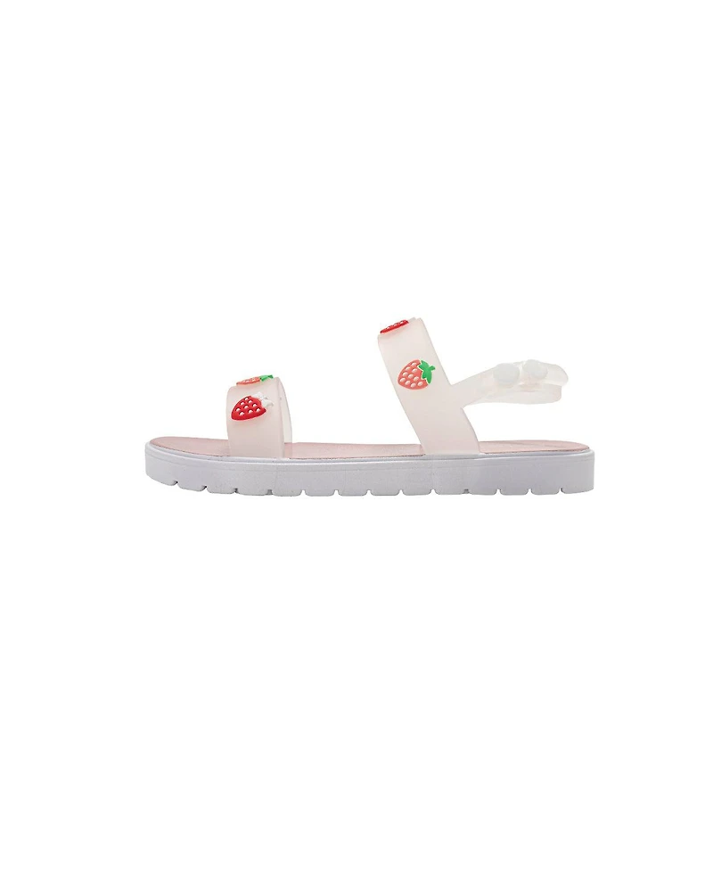 Bebe Girls Pcu sandal with strawberry charms
