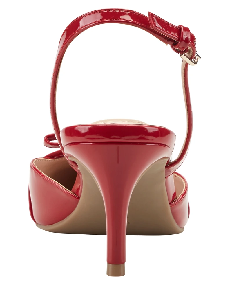 Bandolino Women's Pracen Bow Pointy Toe Slingback Pumps