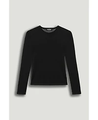 Nocturne Women's Sheer Crew-Neck Mesh Top