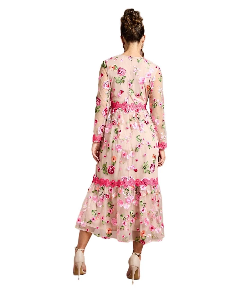 Coast Women's Embroidered Floral Midi Dress