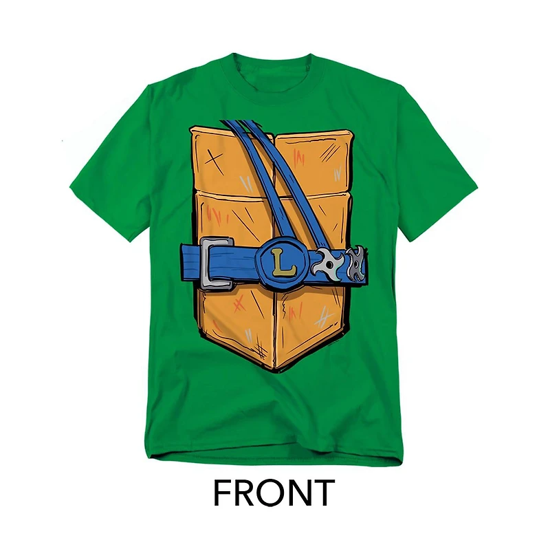 Teenage Mutant Ninja Turtles Men's Mayhem Leonardo Shell Front T-Shirt