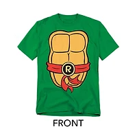 Teenage Mutant Ninja Turtles Men's Raphael Shell Front Back T-Shirt