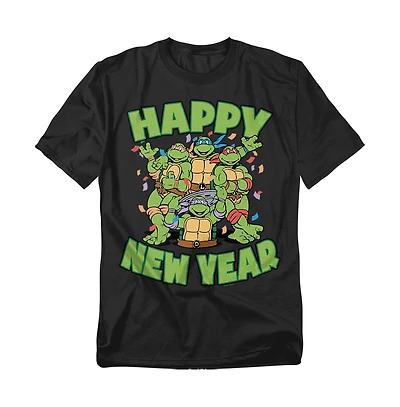 Teenage Mutant Ninja Turtles Men's Happy New Year Group T-Shirt
