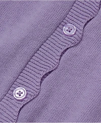 Lands' End Girls Scalloped Hem Cardigan Sweaters