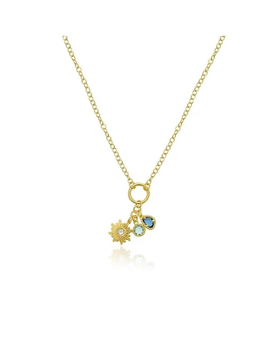 The Lovery Sunflower Charm Necklace 14K Gold-Plated Sterling Silver
