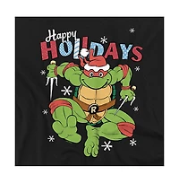 Teenage Mutant Ninja Turtles Men's Happy Holidays With Raphael T-Shirt