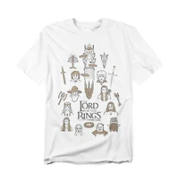 Lord Of The Rings Men's Doodle Icons T-Shirt