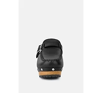 Choctav Womens Handcrafted Leather Clogs