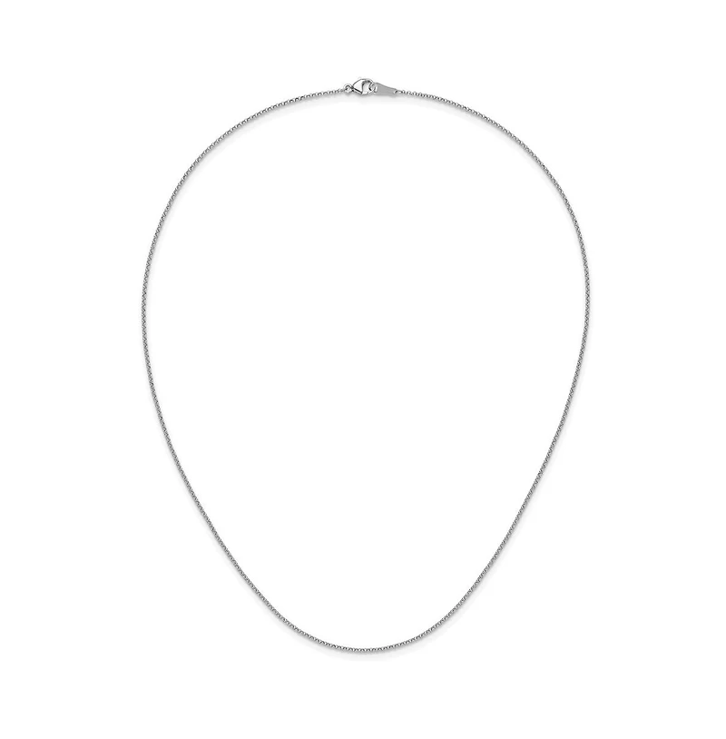 Curata Jewelry Solid 950 Platinum 1.3mm Polished Rolo Chain Necklace 16-24 Inch Chain Necklace