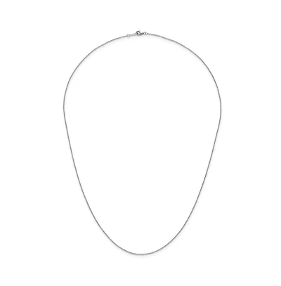 Curata Jewelry Solid 950 Platinum 1.1mm Cable Chain Necklace 16-24 Inch Chain Necklace