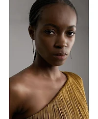 Karen Millen Women's Asymmetric Draped Fringe Mini Dress