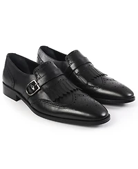 Vellapais Men's Monk Strap Tassel Wingtip Dress Shoes