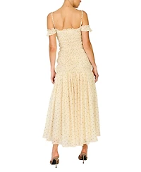 Line & Dot Women's Polka Print Maxi Dress