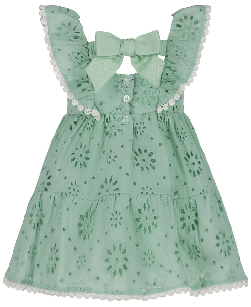 Blueberi Baby Girls' Eyelet Sundress with Hat