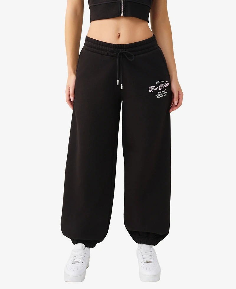 True Religion Women's Crystal Baggy Joggers