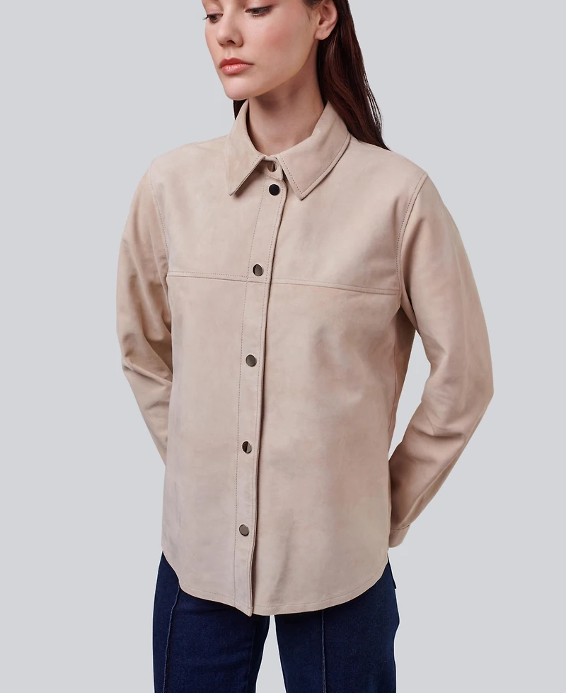 Furniq Uk Women's Suede shirt