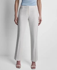 Dkny Petite Mid-Rise Modern Fit Flared Pants