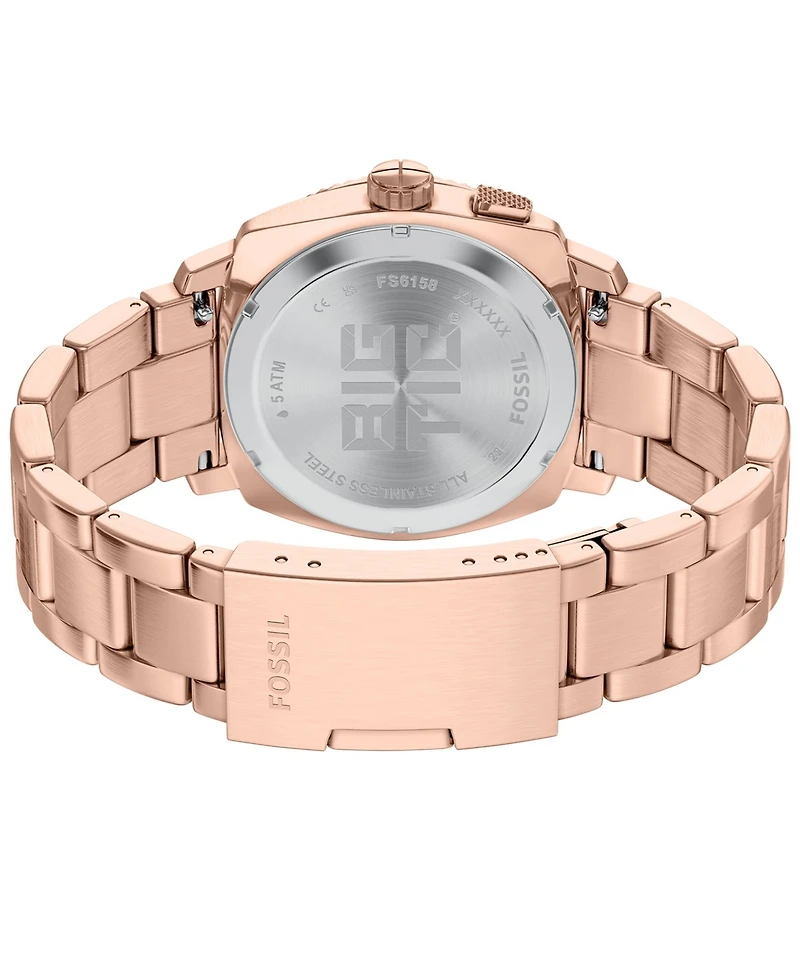Fossil Men's Machine Big Tic Rose Gold-Tone Stainless Steel Watch, 41mm